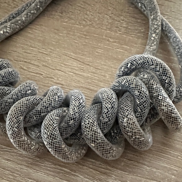Statement Silver Chain Necklace - Adjustable - Picture 2 of 10
